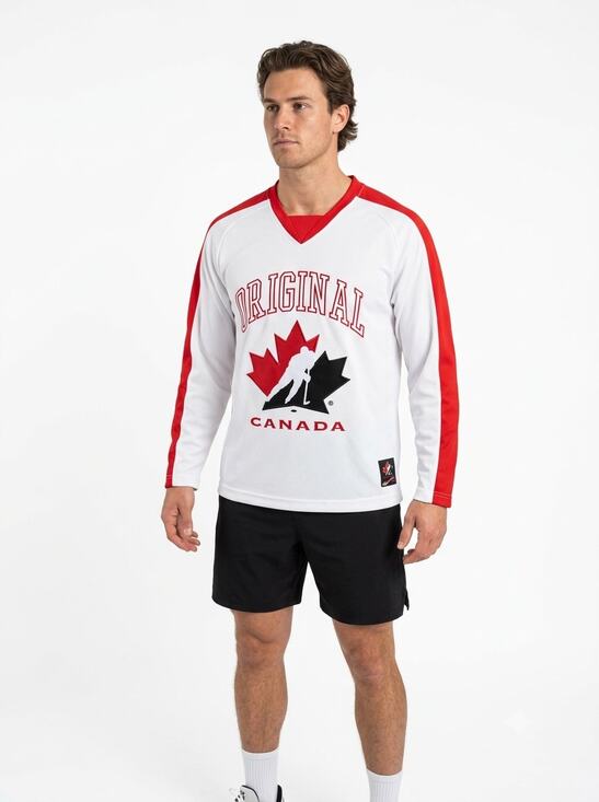 Sogo Other - VTG Sogo Team Canada Ice Hockey Jersey Men's L White Red Original Embroidered